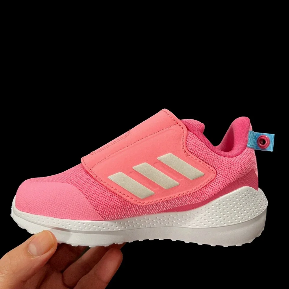 Adidas Toddler Girls Athletic Slip-On Sneakers Size 8 Pink‎ White Lightweight
